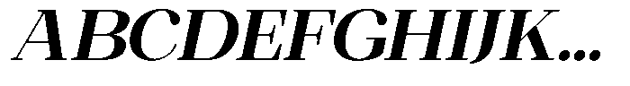 Ethically Serif Extra Bold Semi Expanded Italic Font UPPERCASE