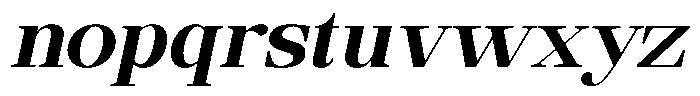 Ethically Serif Extra Bold Semi Expanded Italic Font LOWERCASE
