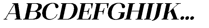 Ethically Serif Extra Bold Slanted Font UPPERCASE