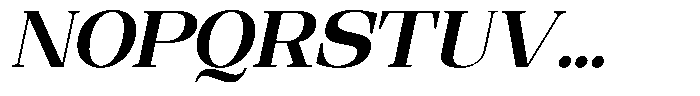 Ethically Serif Extra Bold Slanted Font UPPERCASE
