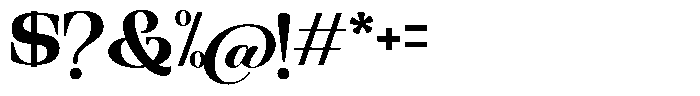 Ethically Serif Extra Bold Font OTHER CHARS