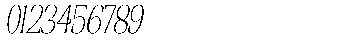 Ethically Serif Extra Light Condensed Slanted Font OTHER CHARS