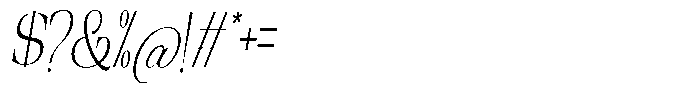 Ethically Serif Extra Light Condensed Slanted Font OTHER CHARS