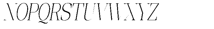 Ethically Serif Extra Light Condensed Slanted Font UPPERCASE