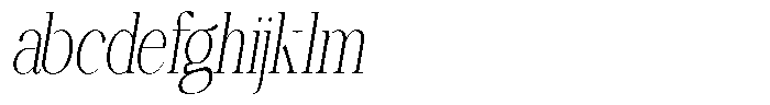 Ethically Serif Extra Light Condensed Slanted FONT