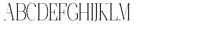 Ethically Serif Extra Light Condensed Font UPPERCASE