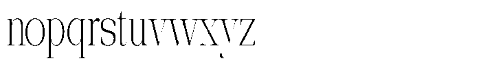 Ethically Serif Extra Light Condensed Font LOWERCASE