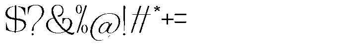 Ethically Serif Extra Light Expanded Font OTHER CHARS