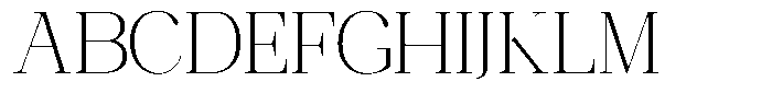 Ethically Serif Extra Light Expanded Font UPPERCASE
