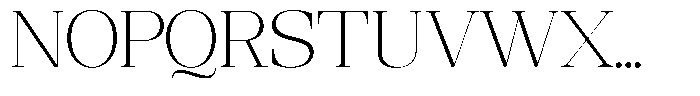 Ethically Serif Extra Light Expanded Font UPPERCASE