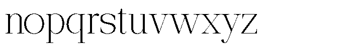 Ethically Serif Extra Light Expanded Font LOWERCASE