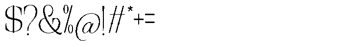 Ethically Serif Extra Light Semi Condensed Font OTHER CHARS