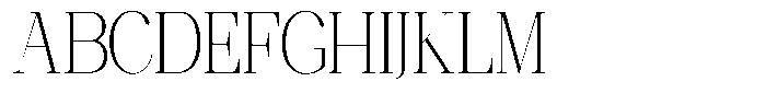Ethically Serif Extra Light Semi Condensed Font UPPERCASE