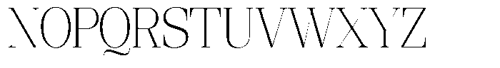 Ethically Serif Extra Light Semi Condensed Font UPPERCASE