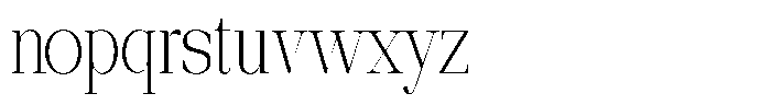Ethically Serif Extra Light Semi Condensed Font LOWERCASE