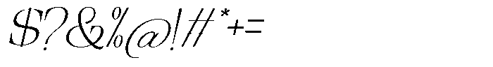 Ethically Serif Extra Light Semi Expanded Italic Font OTHER CHARS