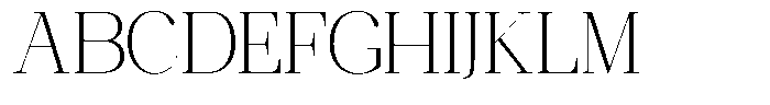 Ethically Serif Extra Light Semi Expanded Font UPPERCASE