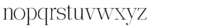 Ethically Serif Extra Light Semi Expanded Font LOWERCASE