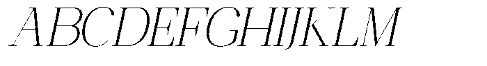 Ethically Serif Extra Light Slanted Font UPPERCASE
