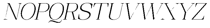 Ethically Serif Extra Light Slanted Font UPPERCASE