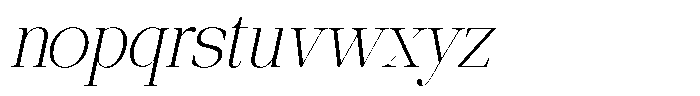 Ethically Serif Extra Light Slanted Font LOWERCASE