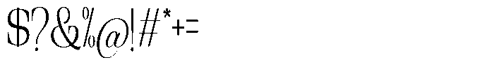 Ethically Serif Light Condensed Font OTHER CHARS