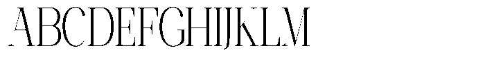 Ethically Serif Light Condensed Font UPPERCASE