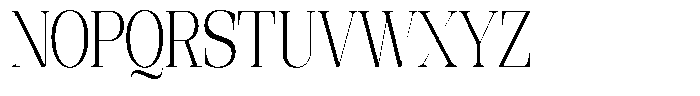 Ethically Serif Light Condensed Font UPPERCASE