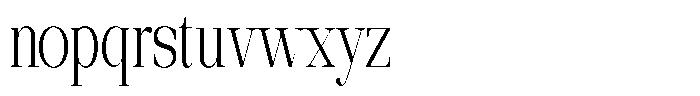 Ethically Serif Light Condensed Font LOWERCASE