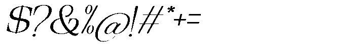 Ethically Serif Light Expanded Slanted Font OTHER CHARS