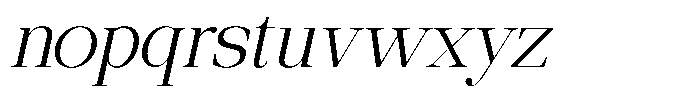 Ethically Serif Light Expanded Slanted Font LOWERCASE