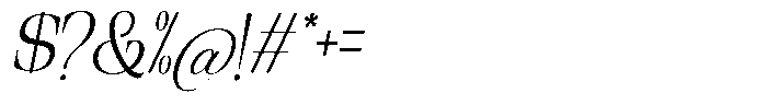 Ethically Serif Light Semi Condensed Slanted Font OTHER CHARS