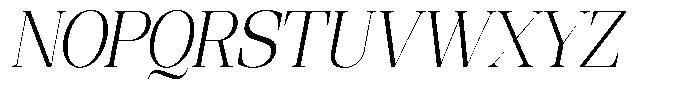 Ethically Serif Light Semi Condensed Slanted Font UPPERCASE