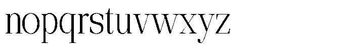 Ethically Serif Light Semi Condensed Font LOWERCASE