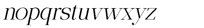 Ethically Serif Light Semi Expanded Slanted Font LOWERCASE