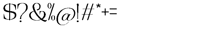 Ethically Serif Light Semi Expanded Font OTHER CHARS