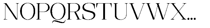 Ethically Serif Light Semi Expanded Font UPPERCASE