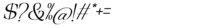 Ethically Serif Light Slanted Font OTHER CHARS