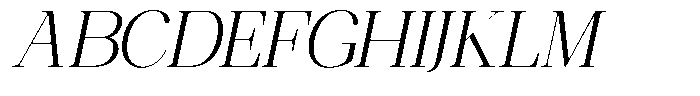Ethically Serif Light Slanted Font UPPERCASE