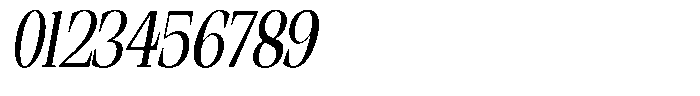 Ethically Serif Medium Condensed Slanted Font OTHER CHARS