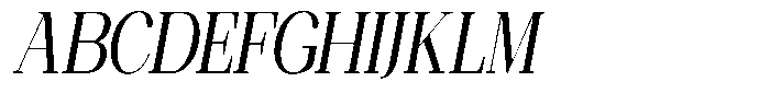 Ethically Serif Medium Condensed Slanted Font UPPERCASE