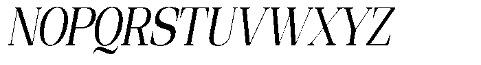 Ethically Serif Medium Condensed Slanted Font UPPERCASE
