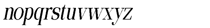 Ethically Serif Medium Condensed Slanted Font LOWERCASE