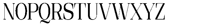 Ethically Serif Medium Condensed Font UPPERCASE