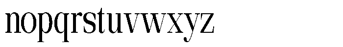 Ethically Serif Medium Condensed Font LOWERCASE