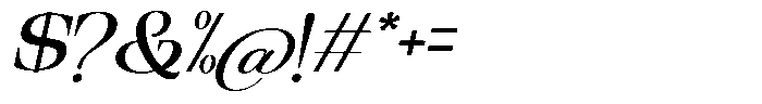 Ethically Serif Medium Expanded Slanted Font OTHER CHARS