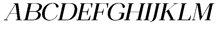 Ethically Serif Medium Expanded Slanted Font UPPERCASE