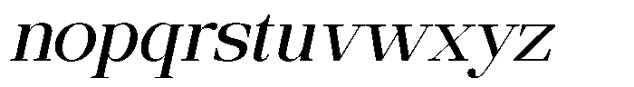 Ethically Serif Medium Expanded Slanted Font LOWERCASE