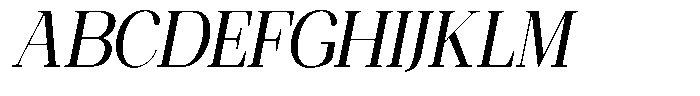 Ethically Serif Medium Semi Condensed Slanted Font UPPERCASE