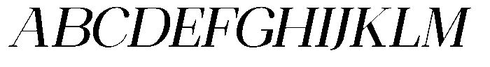 Ethically Serif Medium Semi Expanded Slanted Font UPPERCASE